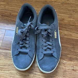 Grey suede puma sneakers